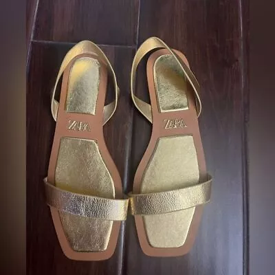 Zara Sandals Gold • $18