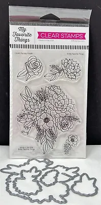 My Favorite Things FANTASY FLORALS Flowers Bouquet Rubber Stamps Dies • $19.99