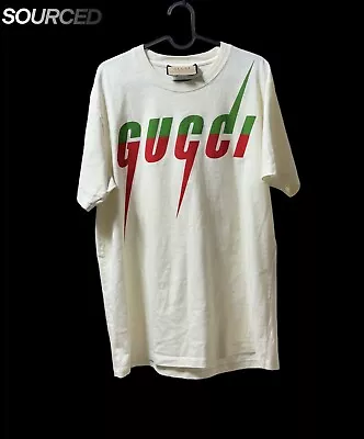 GUCCI Logo Blade T-Shirt Red Green • $220