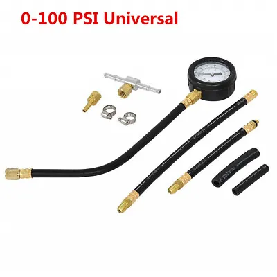 0-100 PSI Fuel Injection Pump Pressure Injector Tester Test Pressure Gauge Kit • $39.05