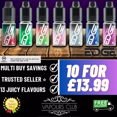 EDGE E Liquid | All Flavours | 10 FOR £13.99 | EDGE UK's No.1 E-Liquid Brand  • £13.99