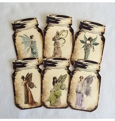 Captured Fairy Card Toppers - Mason Jar Fairies Make Your Own Cards Tags • £2.90