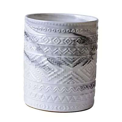  Ceramic Marble Kitchen Utensil Holder For Countertop Utensil Crock For Grey • $39.87