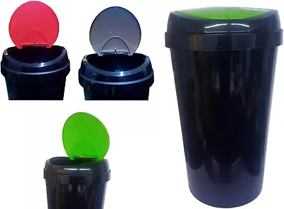 45L Touch Top Bin Plastic Rubbish Dustbin Home Kitchen Waste Recycling Press Top • £13.89