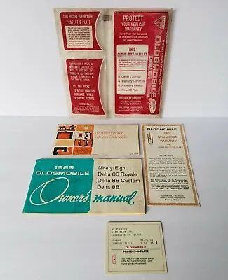 1969 Oldsmobile Owner Operating Manual-Protect-o-Plate-Accessories Book & Pouch  • $27.95