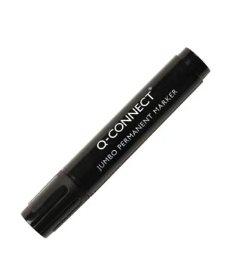 Q-Connect Jumbo Permanent Marker Pen Chisel Tip KF00270 - Black - New • £1.99