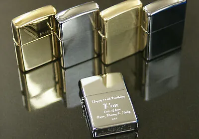 Personalised Genuine Zippo Lighter 5 Options Best Man Wedding Engraved Mens Gift • £31.95