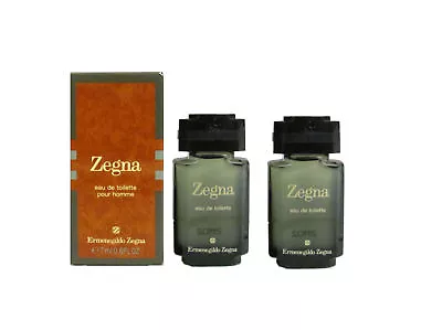 Zegna By Ermenegildo Zegna Cologne Men Lot 2 X 7 Ml EDT MINI TRAVEL Size Splash • $19.95