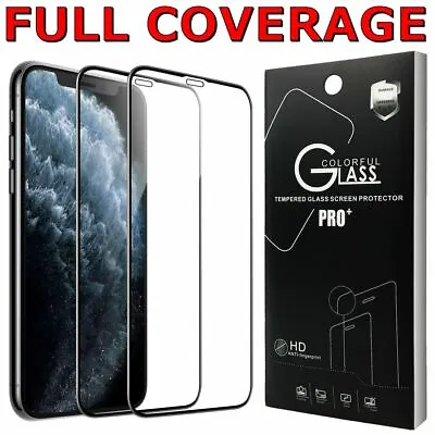 $4.75 • Buy 10D FULL COVER Tempered Glass Screen Protector For Apple IPhone 5 6 7 8 X 11 Pro