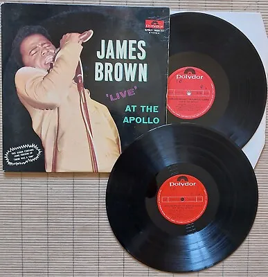 JAMES BROWN / LIVE AT THE APOLLO - 2LP (Italy 1968) • £61.95