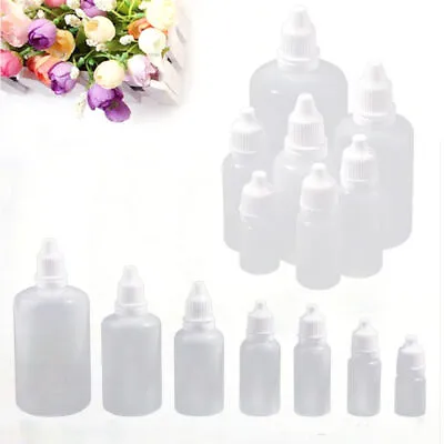 £5.09 • Buy 5-100ML Portable Empty Plastic Squeezable Eye Liquid Dropper Box Travel Bottles