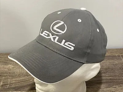 LEXUS Hit Wear Gray Embroidered Logo Cotton Strapback Baseball Cap Adult OSFA • $24.95