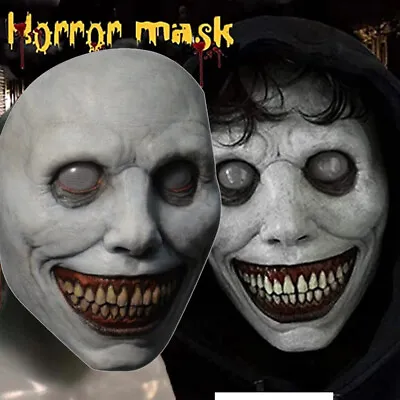 £9.90 • Buy Creepy Scary Exorcist Face Mask Smile Demon For Halloween Evil Cosplay Party UK