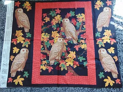 Wamsutta Owl  Wall Quilt Panel Cut & Sew Plus Appliques Polished Apple  New • $5.85