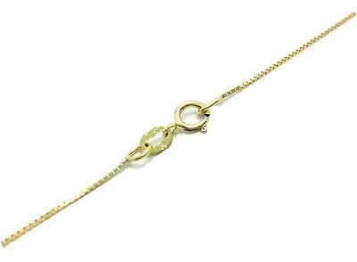 10K Solid Real Gold Italian Box Chain Men's Women's Necklace 16  - 24  Inches • $48.98