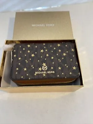 Michael Kors MK Signature Logo Jet Set Charm Small Jewelry Case Tan/Brown NWT • $59.99