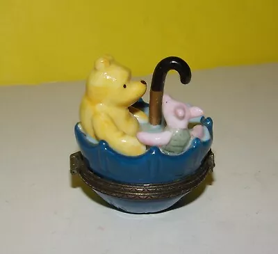 Disney Winnie The Pooh Piglet Umbrella Hinged Trinket Box Midwest Cannon Falls • $21.23