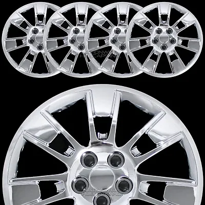 $59.99 • Buy 16  Set Of 4 Chrome Wheel Covers Rim Snap On Hub Caps Fit R16 Tire Steel Wheels