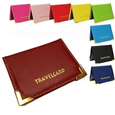 Soft Leather Travel Card Bus Pass Train Oyster Credit Holder Wallet Cover Case • £1.99