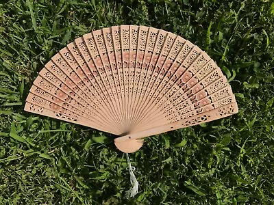 $9 • Buy Sunflower Sandalwood Fan For Wedding Favor, Sandalwood Fan For Wedding Ceremony