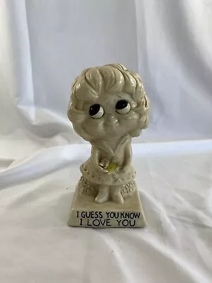Vintage 1972 R W Berries Co. Figurine “I Guess You Know I Love You” 9060 #25 • $2.77