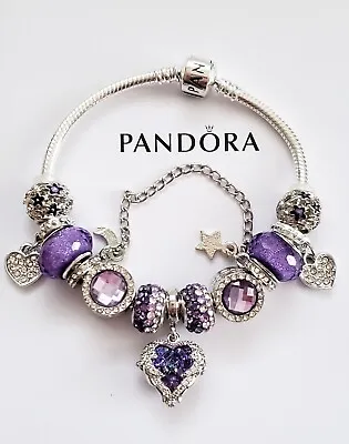 Pandora Charm Bracelet With 925 Silver  Charms • $68