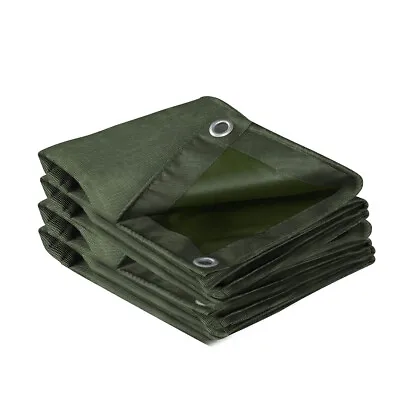 Manan Army Tarp Heavy Duty 400GSM Tarpaulin Canvas Cover Waterproof Sun Blocked • $75.99