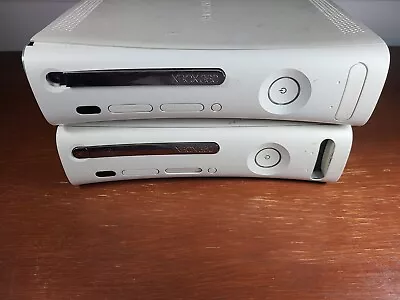 Xbox 360 System Consoles White Parts Only *Flashing Red Lights* Lot Of 2 Bundle • $34.99