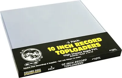 (5) 10TL 10  Vinyl Record Topload Holder Top Loader Rigid PVC Holder NEW • $25.99