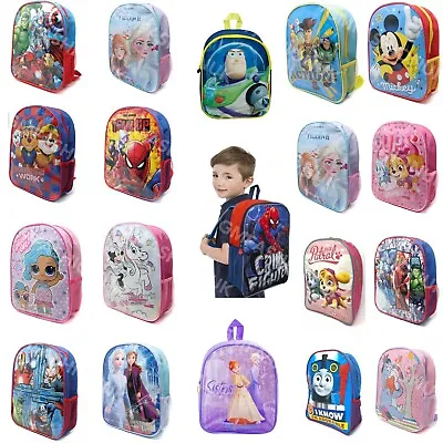 Boys Girls Kids Backpack Junior Toddlers Character Rucksack School Lunch Bag • £7.49