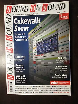 Sound On Sound Uk Magazine June 2001 Cakewalk Sonar Motu 1296 Yamaha An200 Music • £15.80