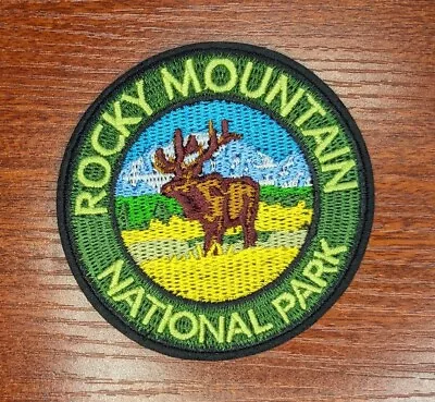 Rocky Mountain National Park Patch Moose Nature Outdoors Embroidered Iron On 3  • $4