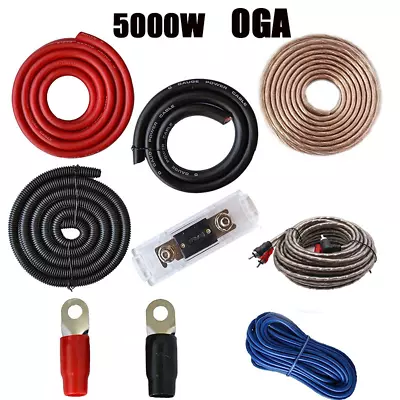 £27.47 • Buy 5000W 0 Gauge 0 AWG  AMP RCA Car Power Amplifier Audio Subwoofer Wiring Kit UK