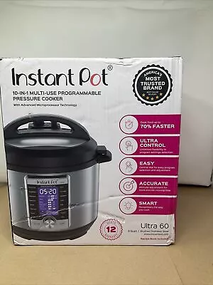 Instant Pot Ultra 60 Pressure Cooker Brushed Stainless Steel 6 Quart • $89.77