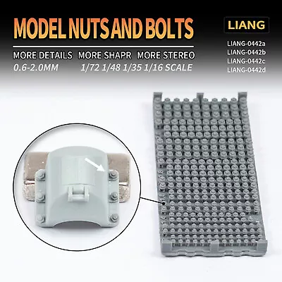 Model Nuts And Bolts 0.6-2.0MM 1/72 1/48 1/35 1/16 Scale Model Accessories • £11.34