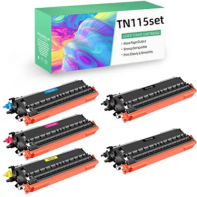 5PK High Yield TN115 BK CYM Color Toner Cartridge For Brother MFC-9440 9840CDW • $109.95