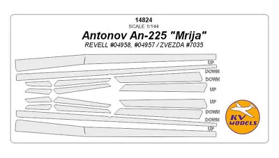 KV 1/144 Antonov An-225  Mrija  Masks For Revell #04958 #04957 / Zvezda #7035 • $9.95