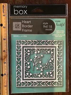 $16 • Buy Memory Box Heart Border Frame Style 94118 Metal Die NEW