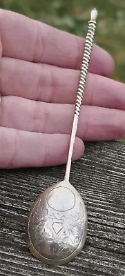 Antique Russian Silver Hand Engraved Spoon W/ 84 Kokoshnik Mark • $69.95