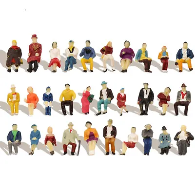 60pcs HO Scale 1:87 Seated Passenger People Sitting Figures 30 Different Poses • $14.99