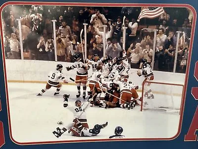 1980 TEAM USA HOCKEY MIRACLE ON ICE AUTOGRAPHED 20 Authenticate Faded 16 X20  • $105