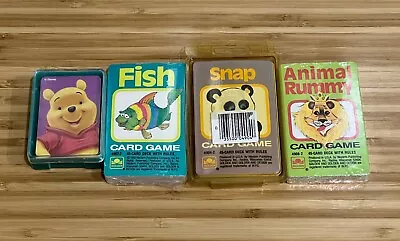 New Vintage Playing Cards Go Fish Snap Winnie The Pooh Animal Rummy Golden 1988 • $69.99