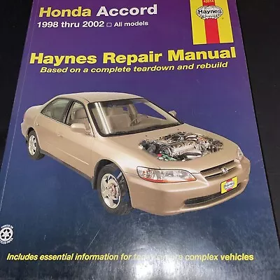 Haynes 42014 Repair Manual For Honda Accord 1998 - 2002 SERVICE SHOP • $14.50