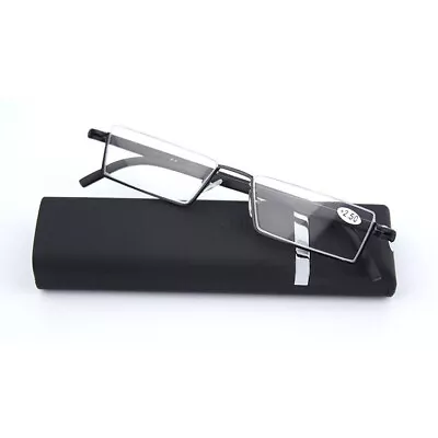 Flexible Half Rimless Metal Reading Glasses +1.0~+4.0 Men Women Slim Eye Reader • $8.39