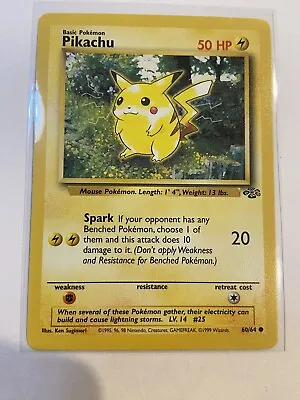 $3.49 • Buy Pikachu 60/64 Jungle Set 1999 WoTC Pokemon TCG NM/MINT - Vintage