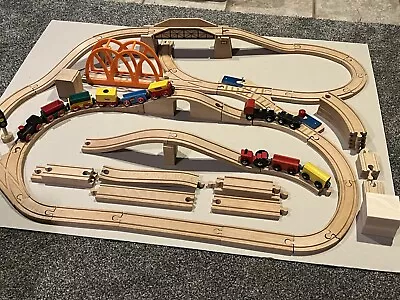 Vintage BRIO Wood Train Set BridgesTrainTrackEtc-5-Additional Pieces Not Brio • $42