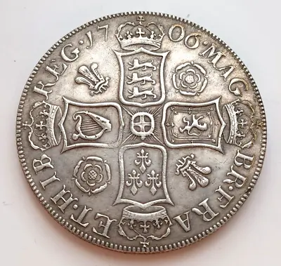 1706 Queen Anne Crown Beautifully Silver Plated  Original Size.  • £4.75