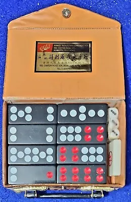 PAI GOW PAIGOW Tile Set In Case Made By Kankee Tacklee Mah-Jong Ivory Fty • $24.95