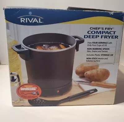 Vintage Rival Chef's DEEP FRYER With Box & INSTRUCTIONS • $19.95