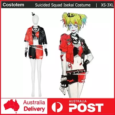 Suicide Squad ISEKAI Harley Quinn Dresses Costume Cosplay Christmas Suits Gift • $109.23